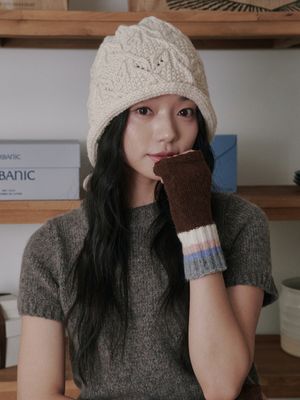 아이비 롤링 보닛 비니 (아이보리)