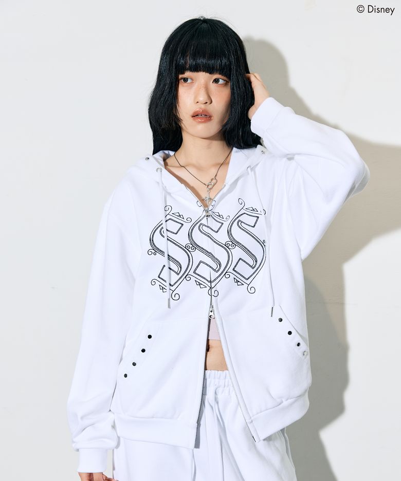 [DISNEY] WISH_SPARKLE HOODIE ZIP-UP(WHITE)