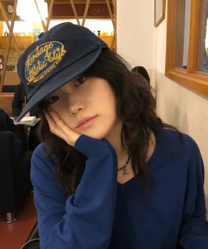 유니버스 싸인 롱 빌 워싱 캡_Navy