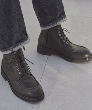 [삭형x로맨틱무브] 유팁 키높이 부츠 R25M410 (워싱블랙)