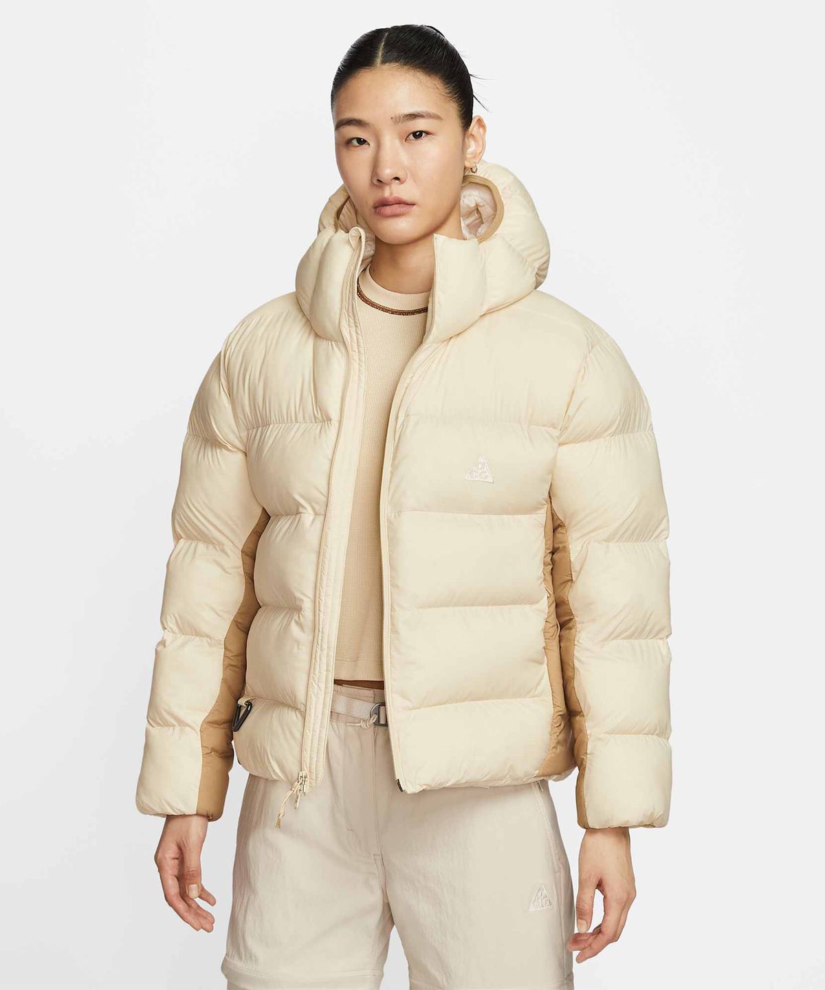나이키(NIKE) ACG 루나 레이크 PrimaLoft® 써마 핏 ADV 루즈 후드 재킷 W - 라이트 카키:파라슈트 베이지:서밋 화이트 / FZ6762-229