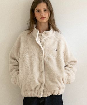 시어링 컴피 플리스 자켓 - 아이보리