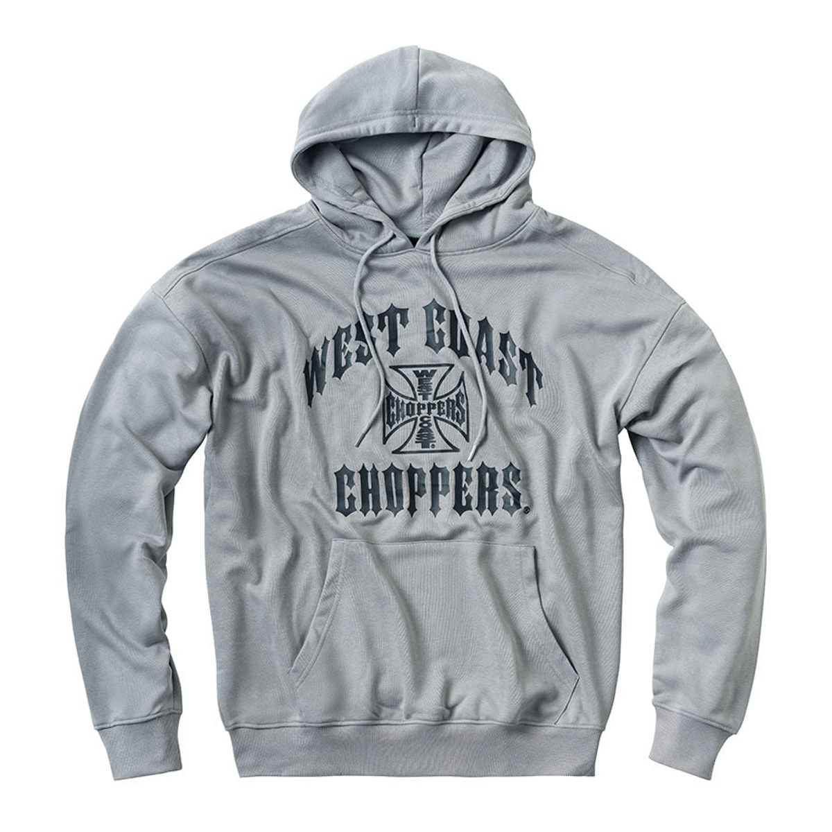 웨스트코스트챠퍼스(WEST COAST CHOPPERS) WCC 아이언 오버 사이즈 후디 - 스틸 그레이
