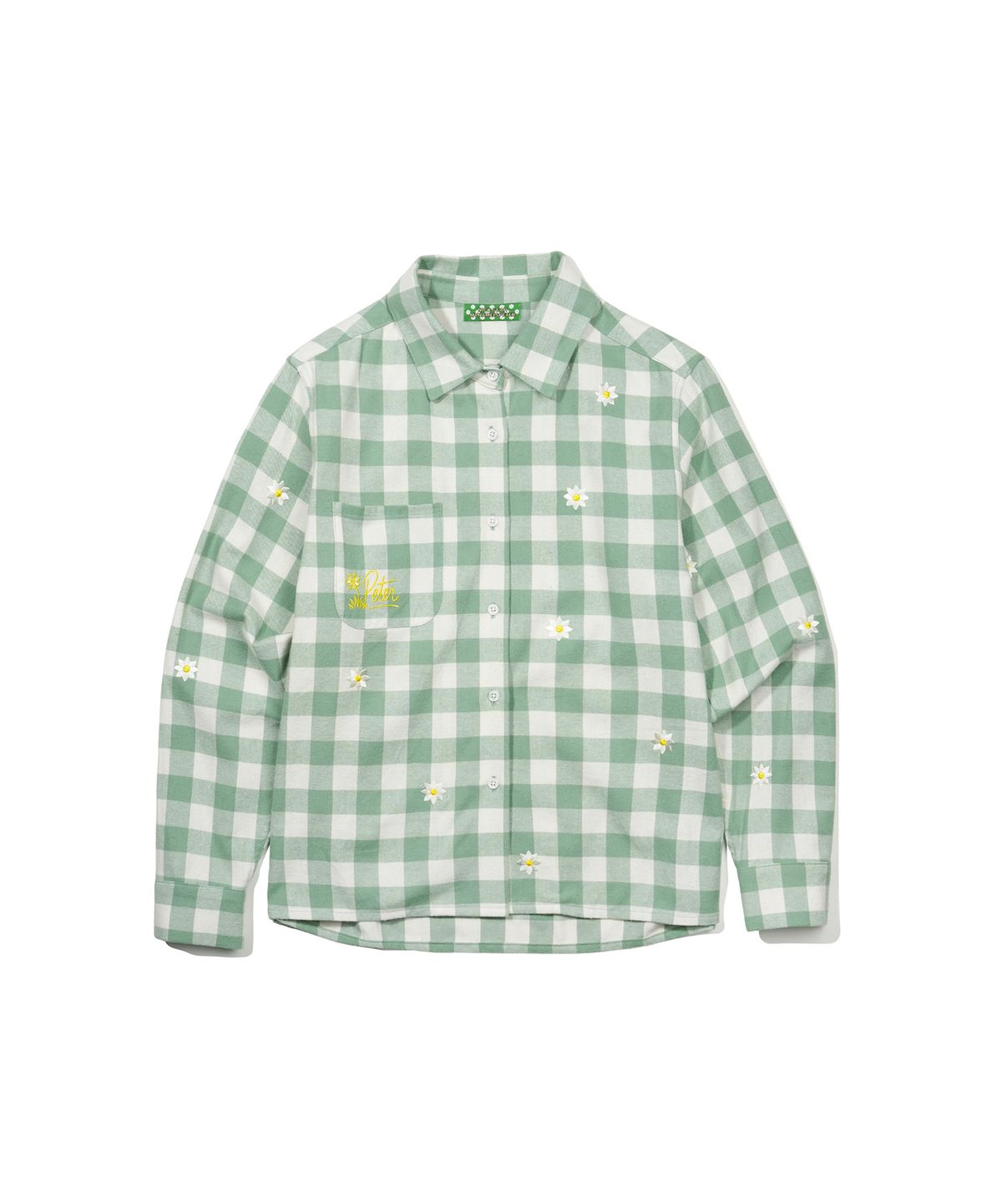 마이네임이즈피터(MYNAMEISPETER) [PETER X NICKGEAR] FLOWER BADGE CHECK SHIRTS - MINT