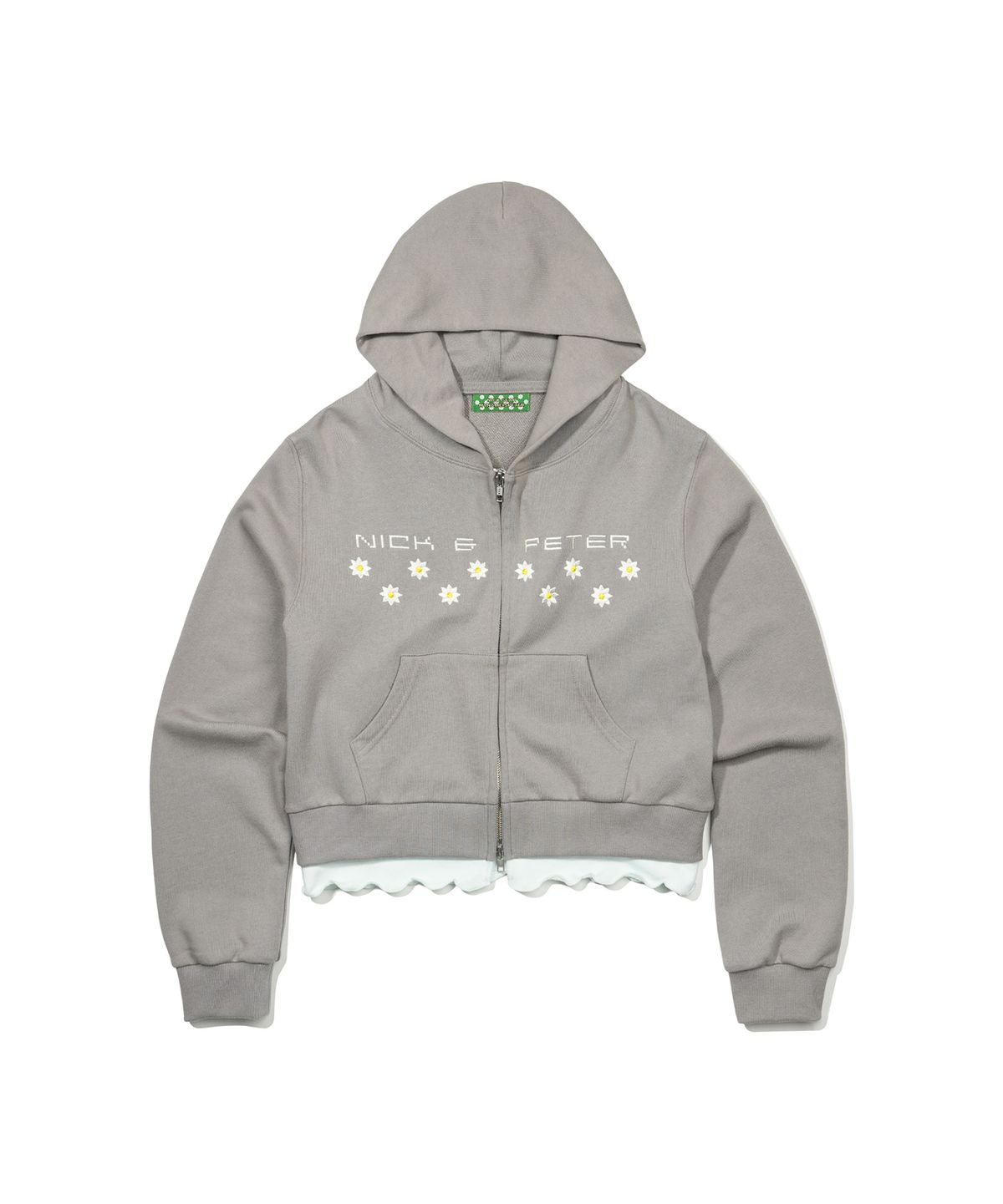 마이네임이즈피터(MYNAMEISPETER) [PETER X NICKGEAR] SCALLOP ZIP HOODIE - MOCHA GRAY