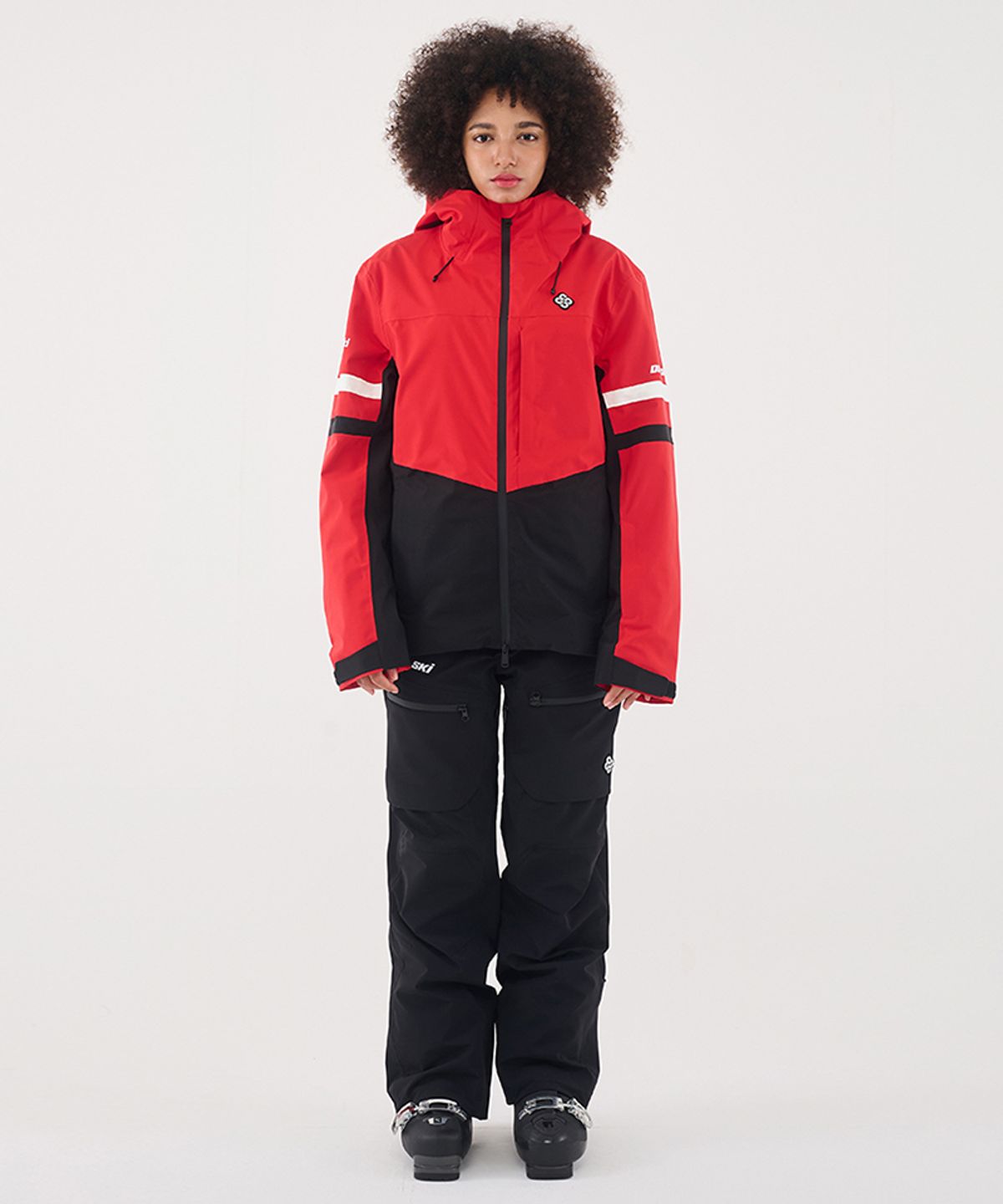 돌아우터웨어(DOLL OUTERWEAR) 2425 티포 스키 자켓&팬츠 세트 RED 남녀공용