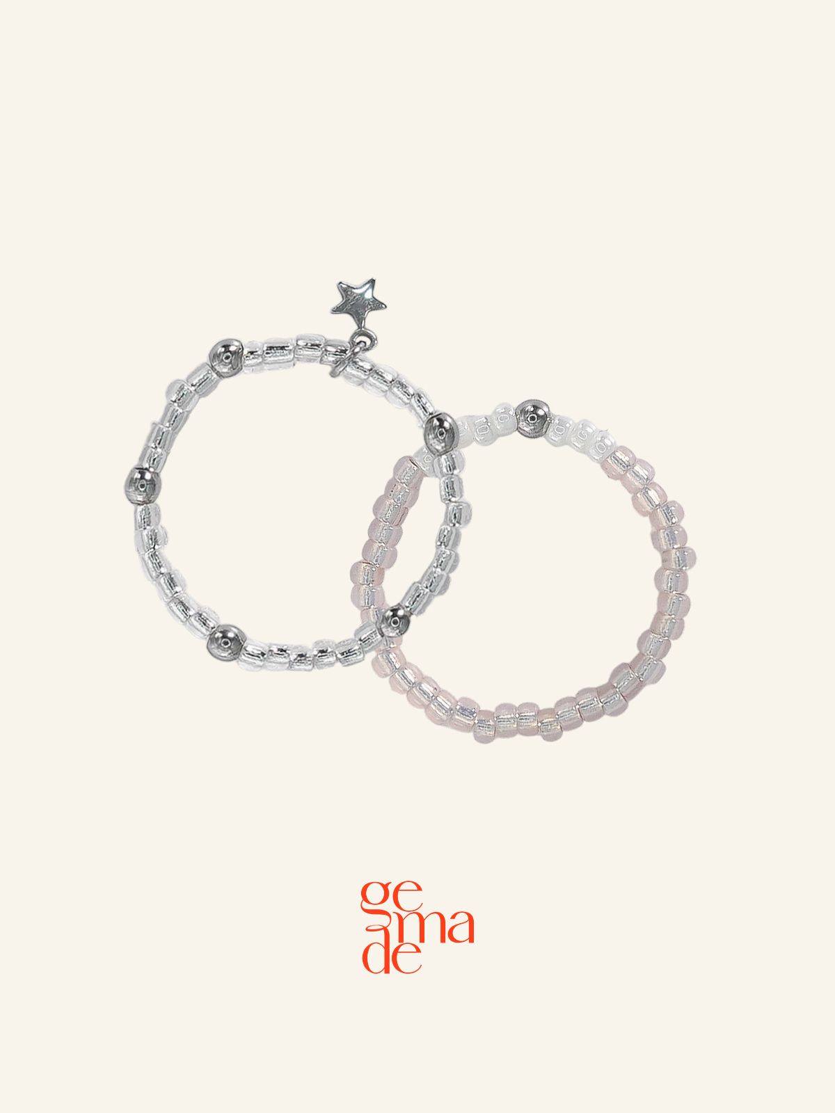 제마드(GEMADE) Star charm duo ring #R020
