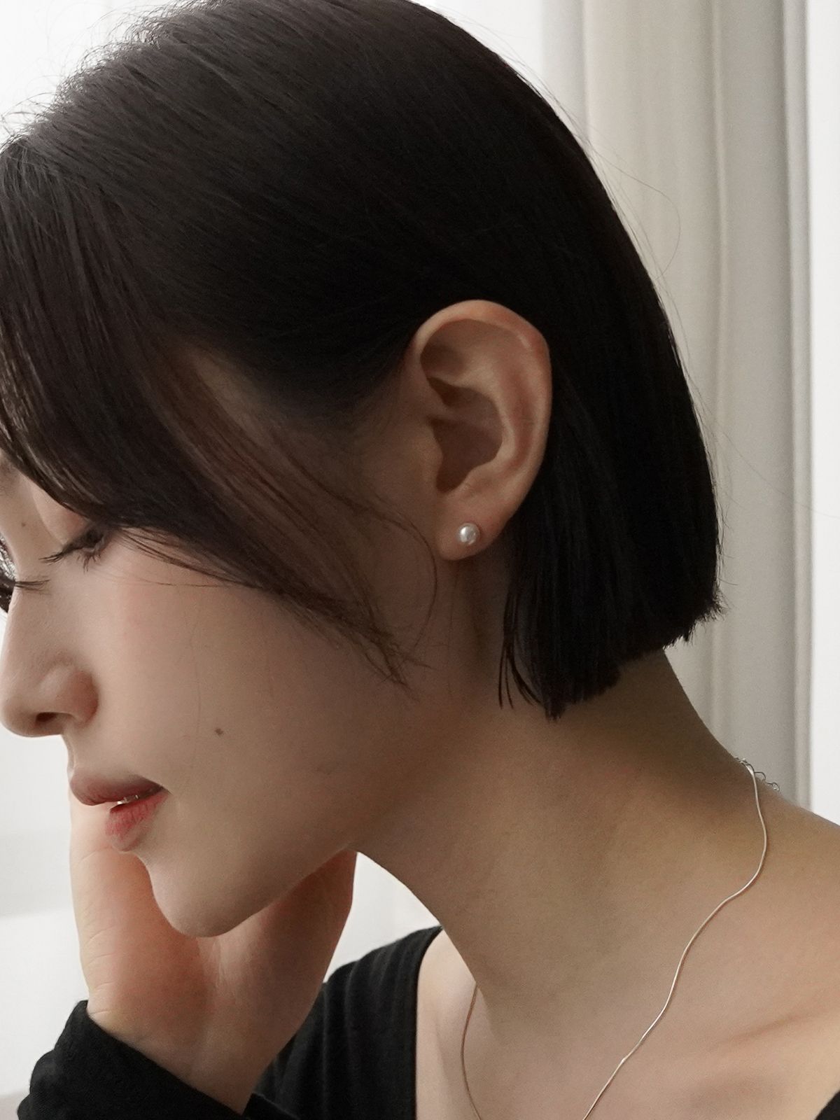 제마드(GEMADE) Pearl stud earrings #E004