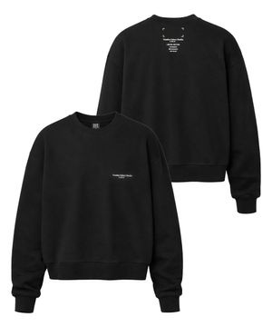 미니멀 로고 맨투맨[블랙]