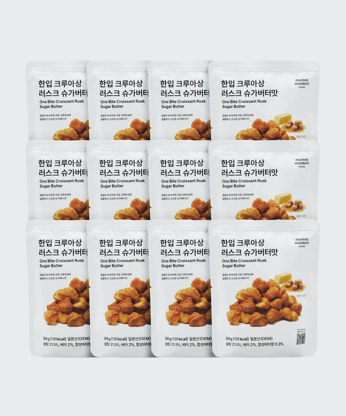 무신사 스탠다드 홈 & 프로덕트(MUSINSA STANDARD HOME & PRODUCTS) 한입 크루아상 러스크 12팩 [슈가버터맛]