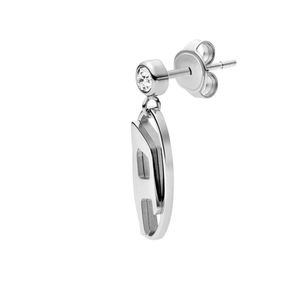 DX1655040 오벌 D 로고 귀걸이