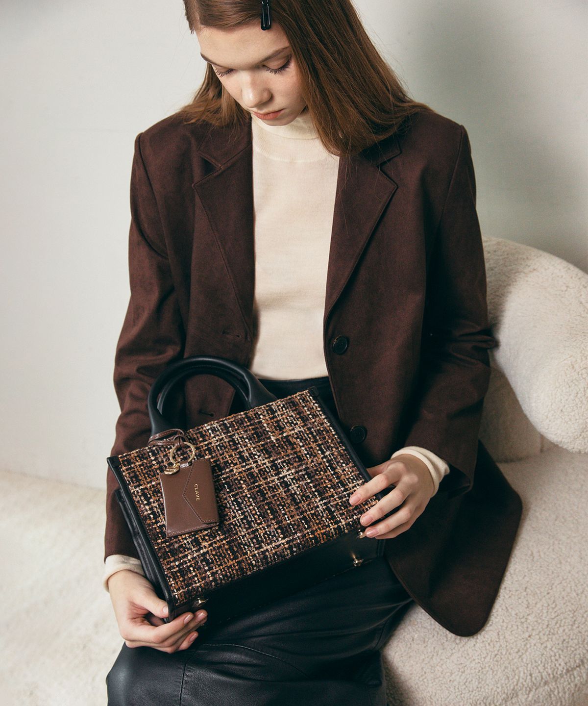 끌라베(CLAVE) 마고 블랙 토트백 (MARGOT Black Tote Bag)