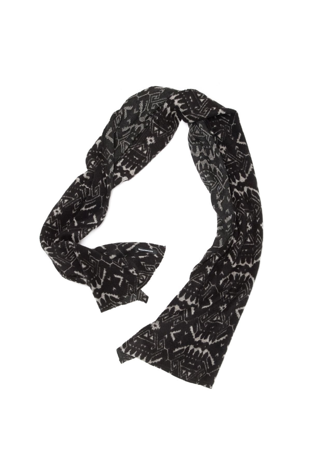 해칭룸(HATCHINGROOM) Fleece Jacquard Muffler Black