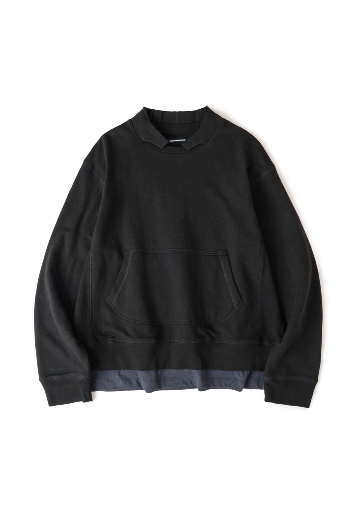해칭룸(HATCHINGROOM) Overlay Sweatshirt Black