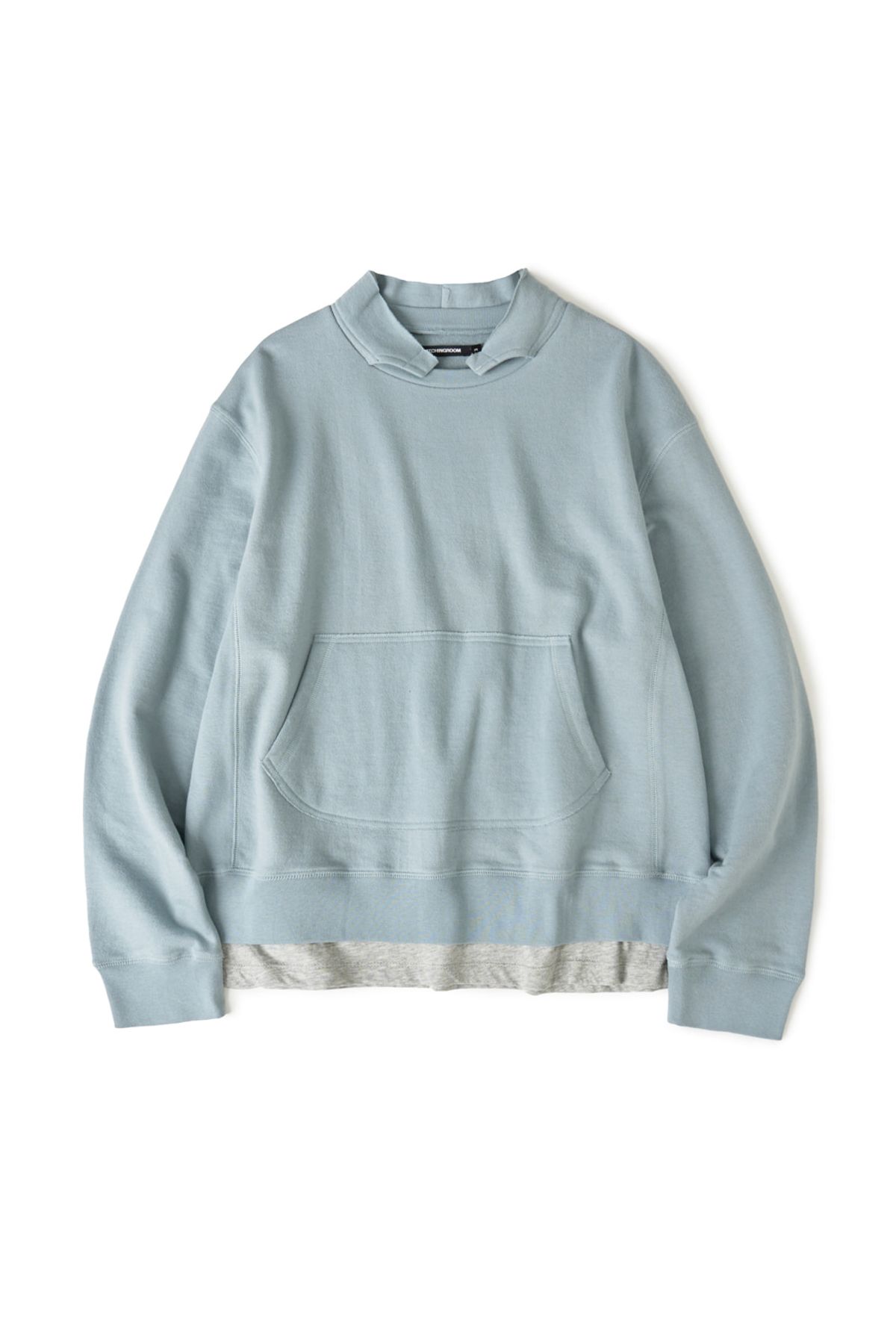 해칭룸(HATCHINGROOM) Overlay Sweatshirt Blue Grey