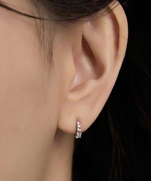 크레센도 테니스 10K 골드 원터치 링귀걸이 LOTP2006T