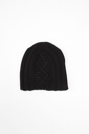 Jacquard Big Beanie Black