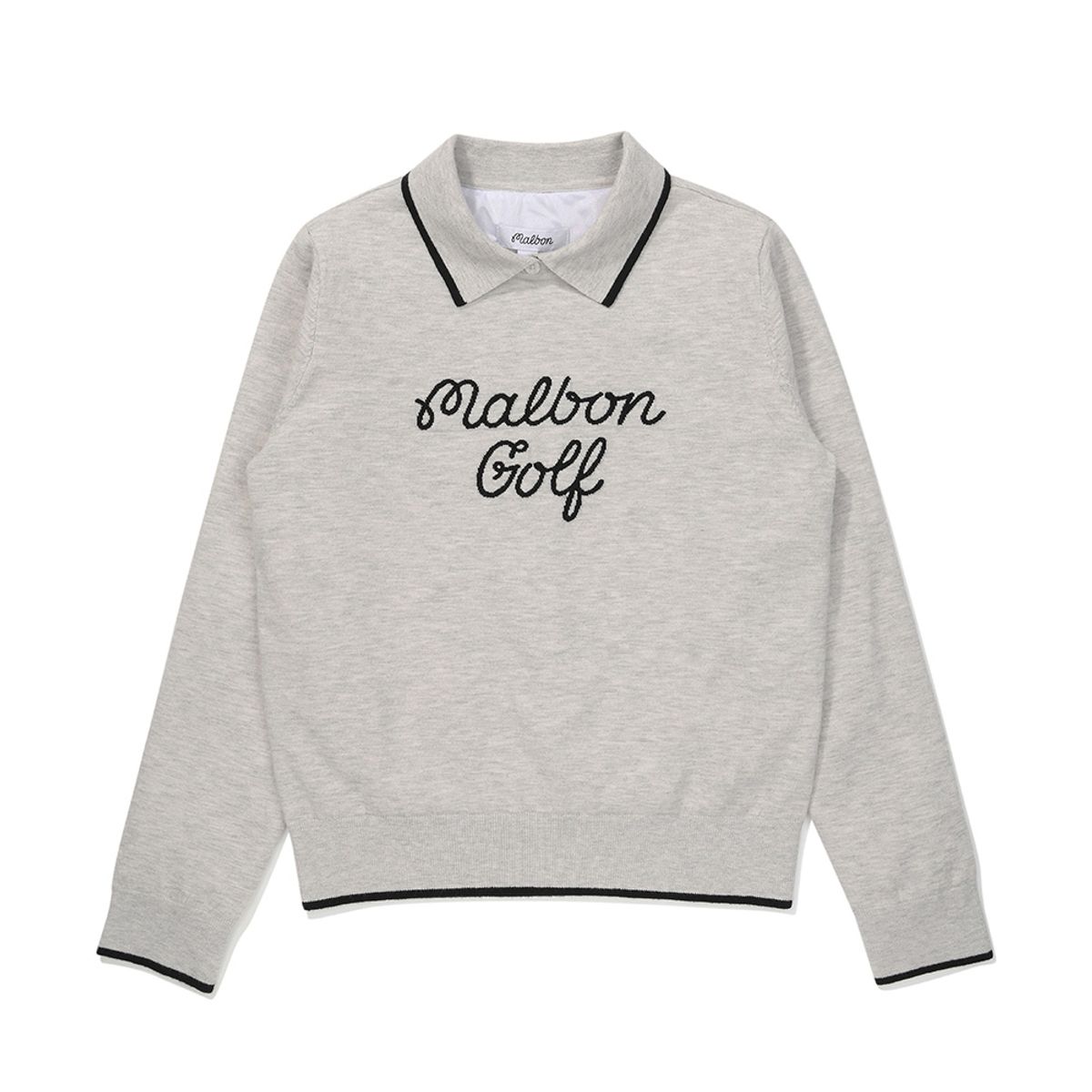 말본 골프(MALBON GOLF) 여성 말본 골프 방풍 니트 MELANGE GRAY (WOMAN)