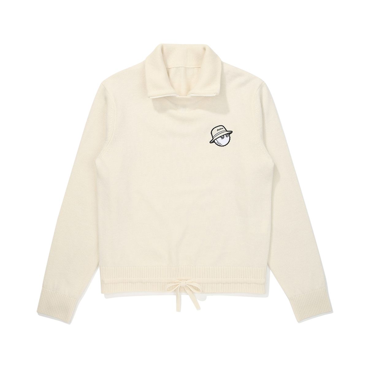 말본 골프(MALBON GOLF) 여성 2in1 방풍 풀오버 니트 IVORY (WOMAN)