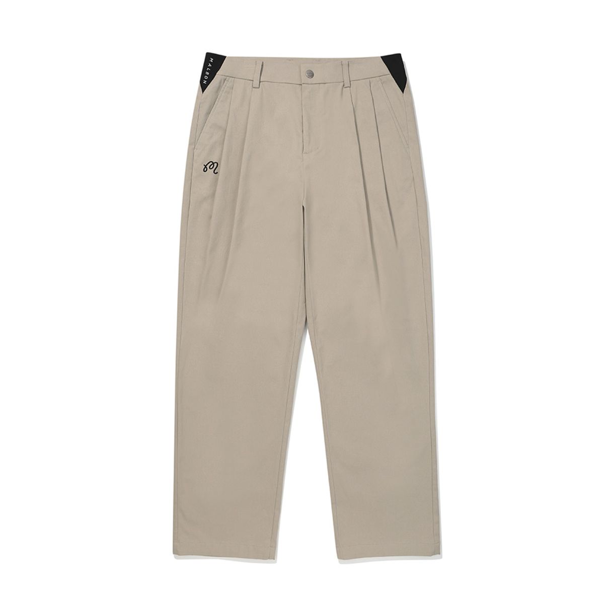 말본 골프(MALBON GOLF) 면 혼방 투턱 팬츠 BEIGE (MAN)