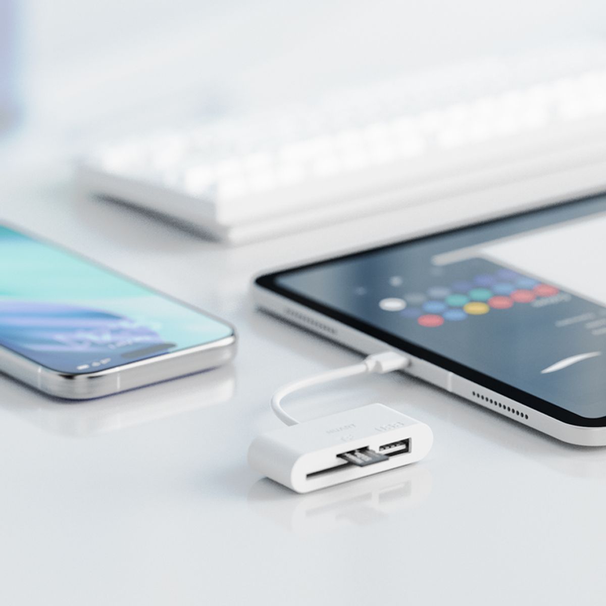 누아트(NUART) C타입 OTG 3in1 멀티 카드리더기 USB 3.0 TF Micro SD 카드 케이블