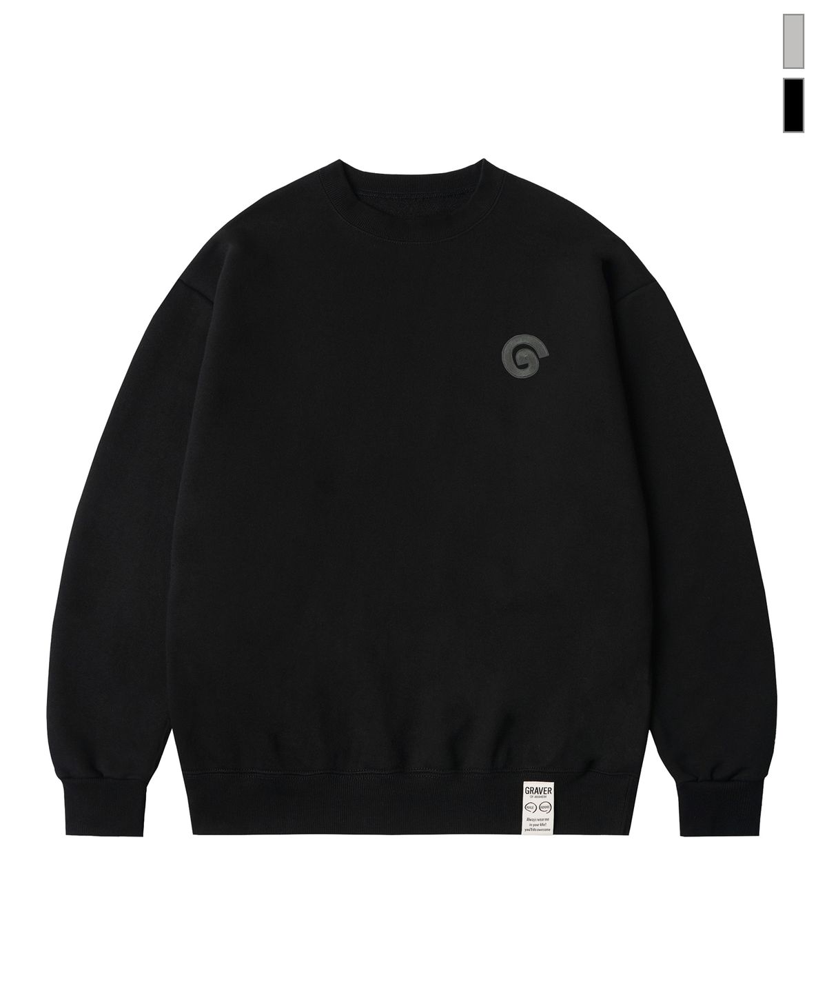그레이버(GRAVER) [UNISEX]G SYMBOL 자수 맨투맨_2color