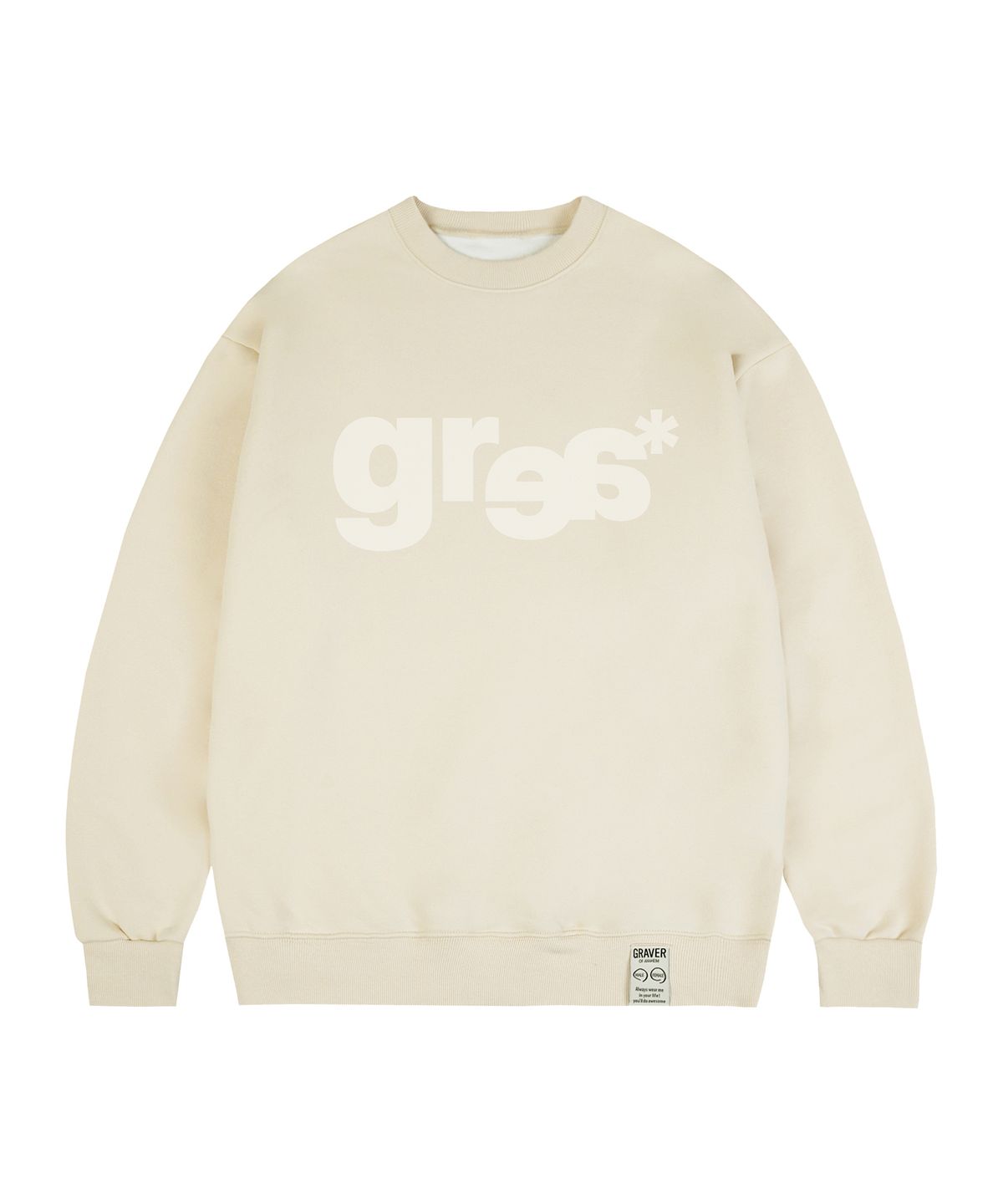 그레이버(GRAVER) [UNISEX]GRAE-S WIDE 맨투맨_크림