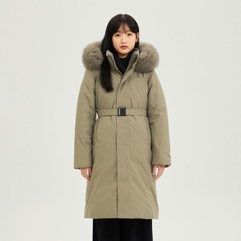 여성) 데카히트 구스 롱다운 자켓(BEIGE)