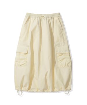 (우먼) 카고 패딩 스커트_버터