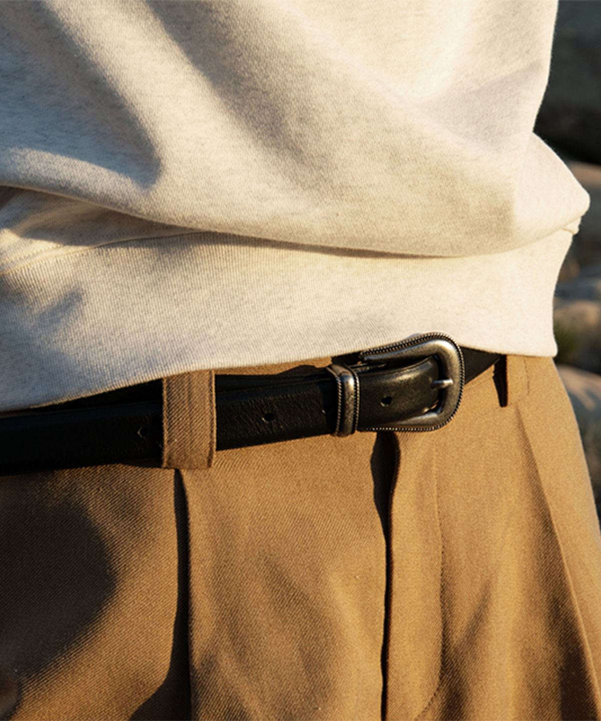 폴뉴아(FOLNUA) VINTAGE WESTERN BELT (BLACK)