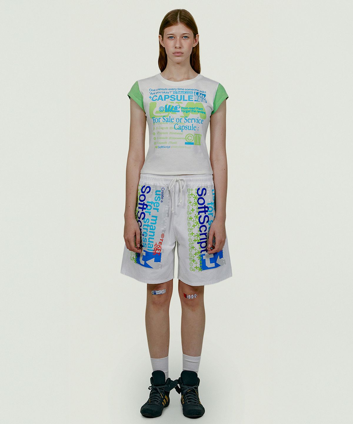 테켓(TEKET) Imagiscript Easy Shorts White