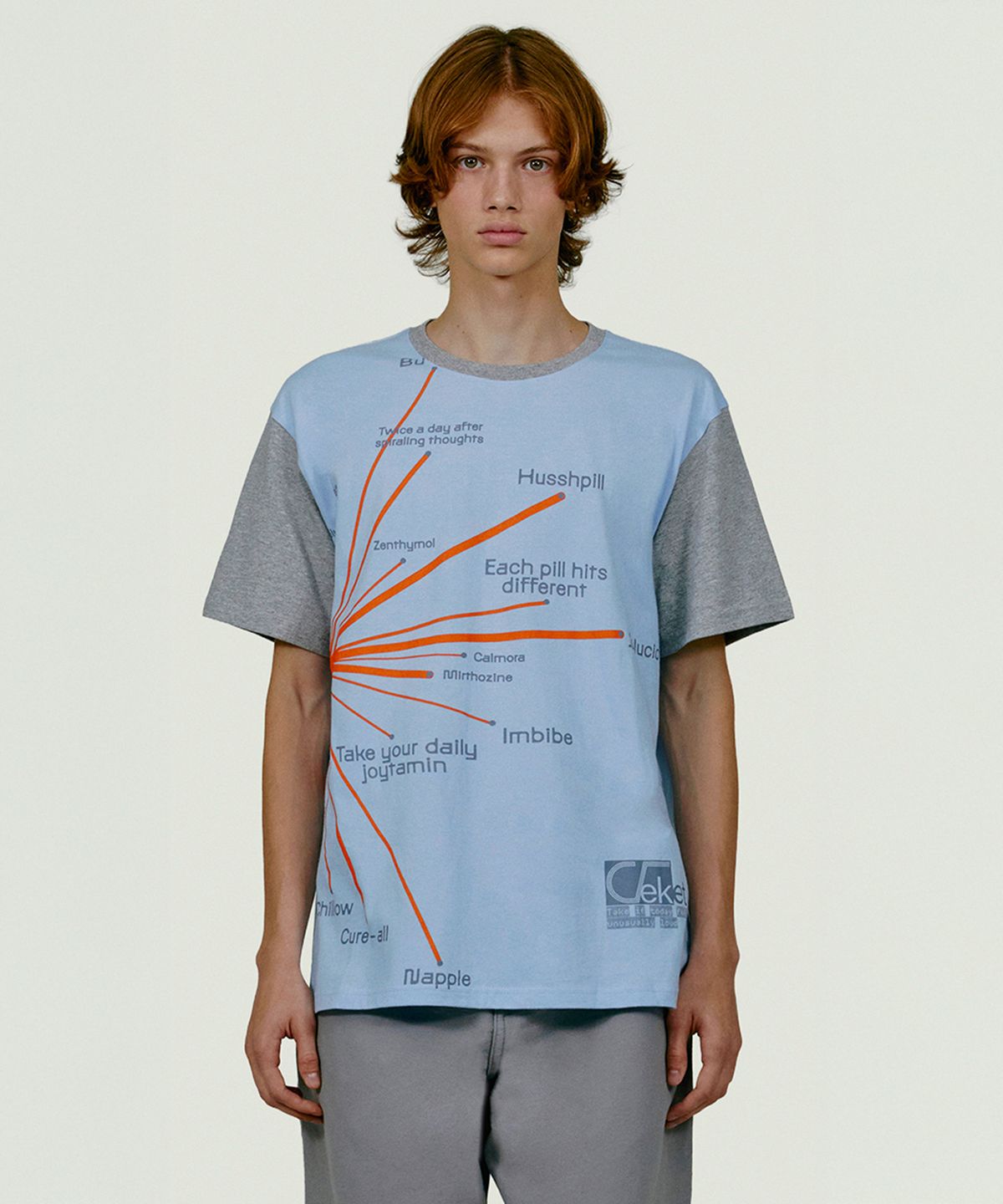 테켓(TEKET) Mood Chart Tee Light Blue