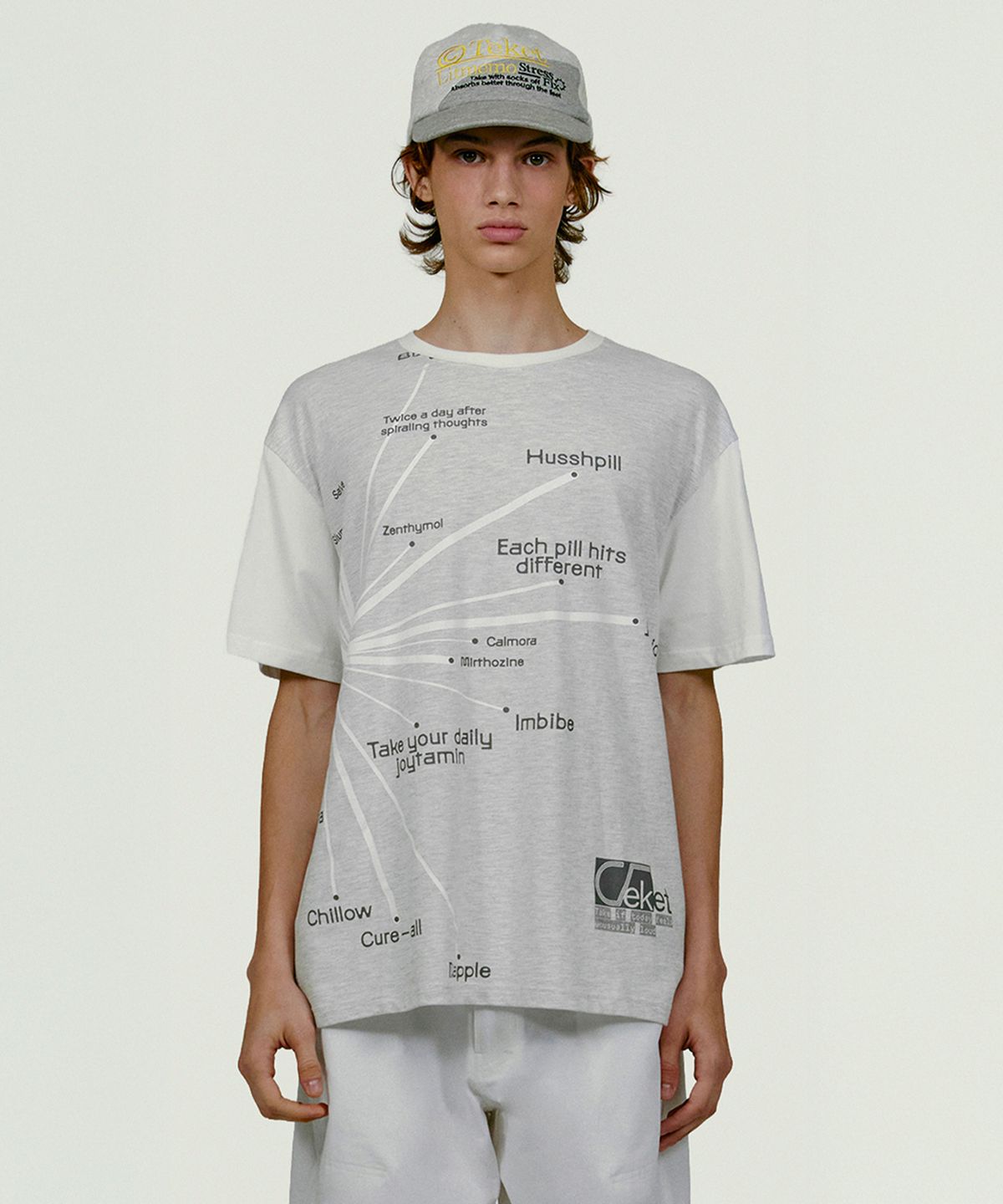 테켓(TEKET) Mood Chart Tee Melange Gray