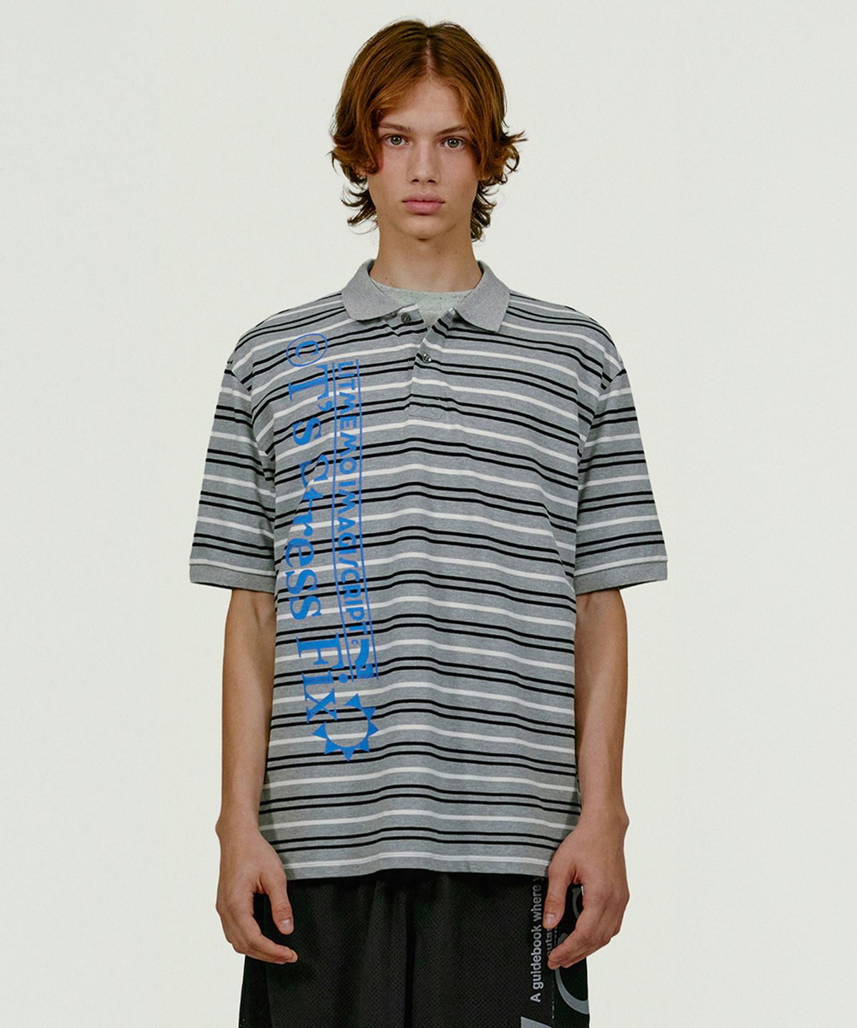테켓(TEKET) Stress Fix Polo Melange Gray