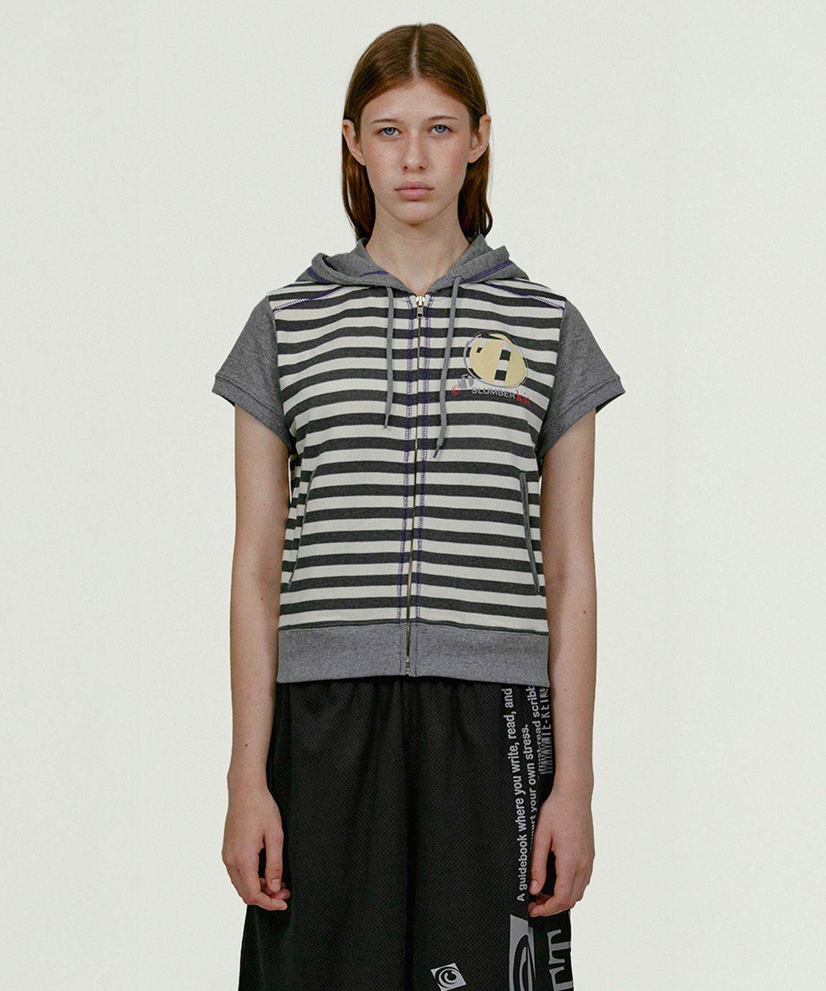 테켓(TEKET) Slumber Kit Zip-Up Hoodie Melange Gray