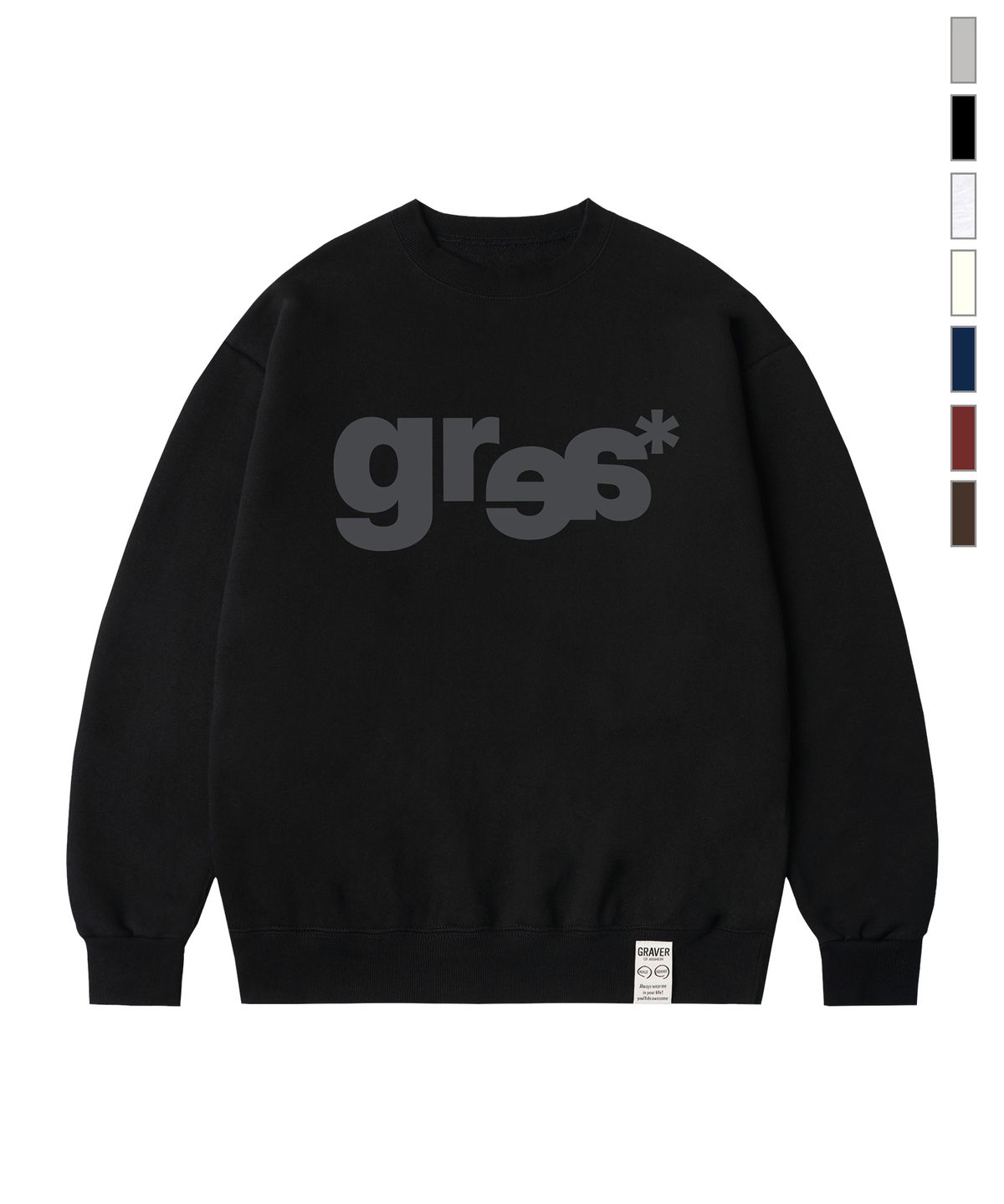 그레이버(GRAVER) [UNISEX]GRAE-S WIDE 맨투맨_7color