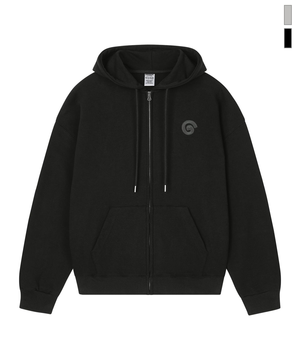 그레이버(GRAVER) [UNISEX]G SYMBOL 자수 후드집업_2color