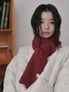 버블 부클 니트 머플러 (레드 와인)