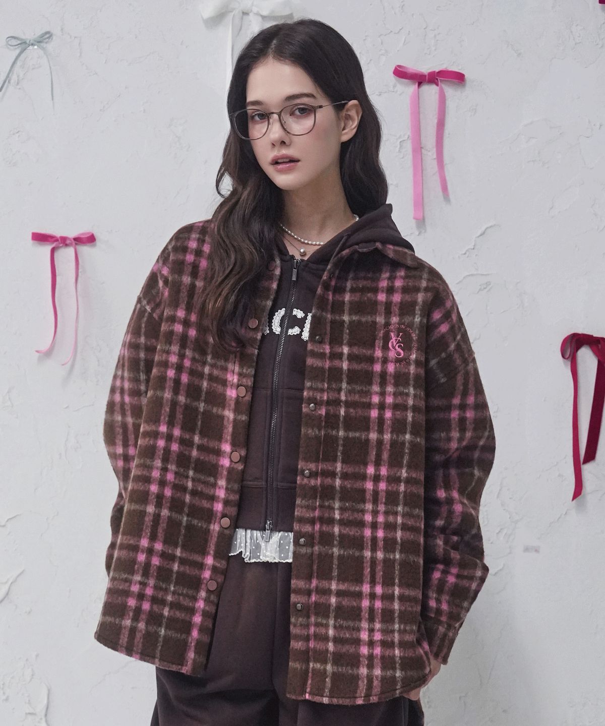 비바셔스(VIVACIOUS) Neige Check Shirt BROWN