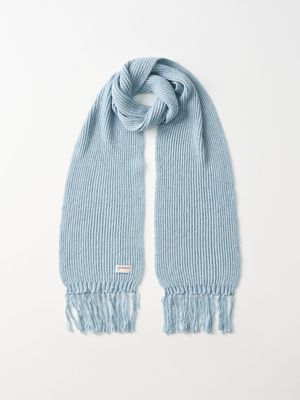 레인 태슬 니트 머플러 (스카이 블루)