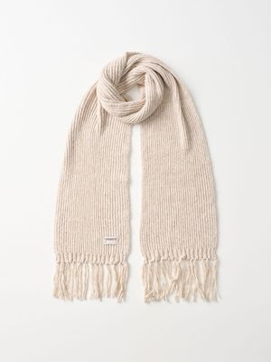 레인 태슬 니트 머플러 (아이보리)