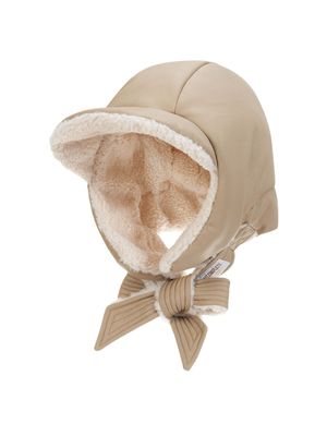 레더 푸들 패딩 바라클라바 (베이지)