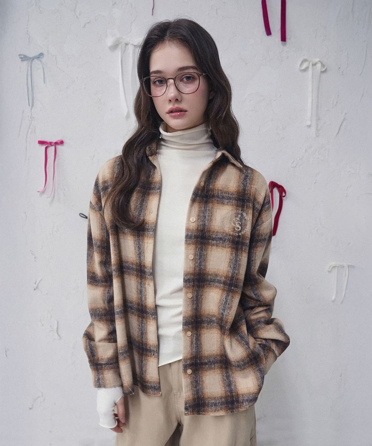 비바셔스(VIVACIOUS) Rosewood Check Shirt BROWN