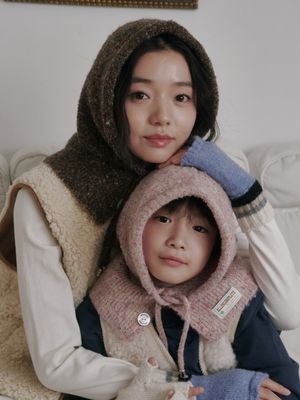 패밀리 스프링클 부클 바라클라바 세트 (5 컬러)