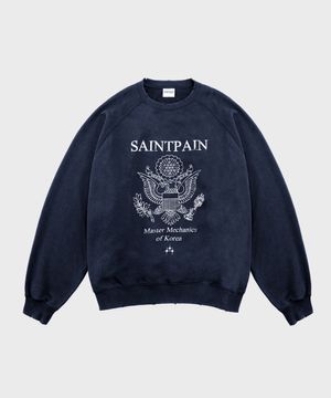 SP 데미지 스웨트셔츠 네이비