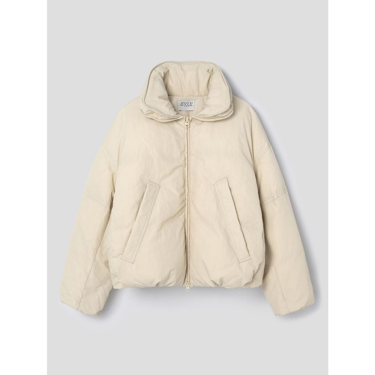 앙개(ANGGAE) Wired Collar Puffer  Ivory
