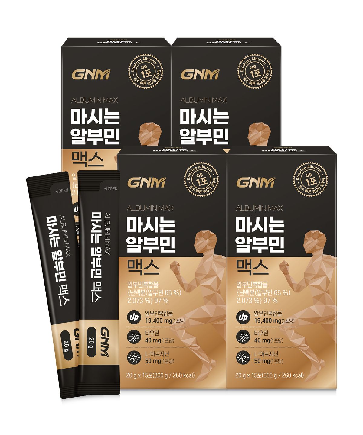 GNM자연의품격(GNMLIFE) [망고맛] GNM 마시는 알부민 맥스 4박스/ 아르기닌 타우린 비타민B