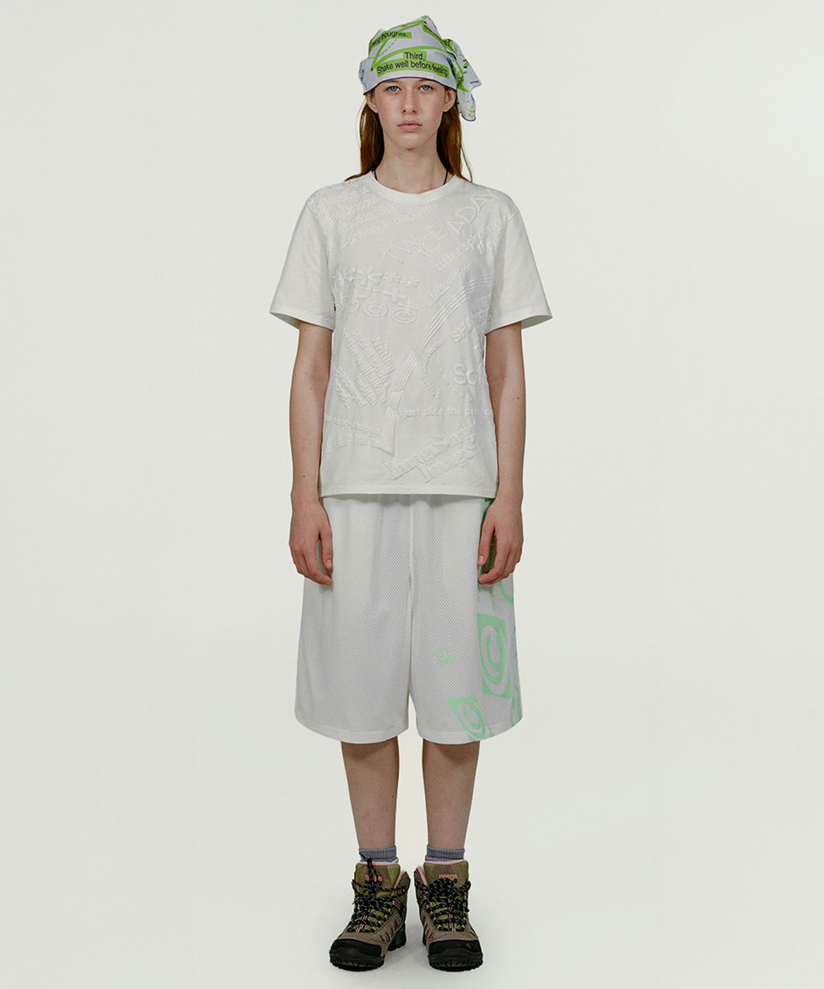 테켓(TEKET) Softscript Mesh Shorts White