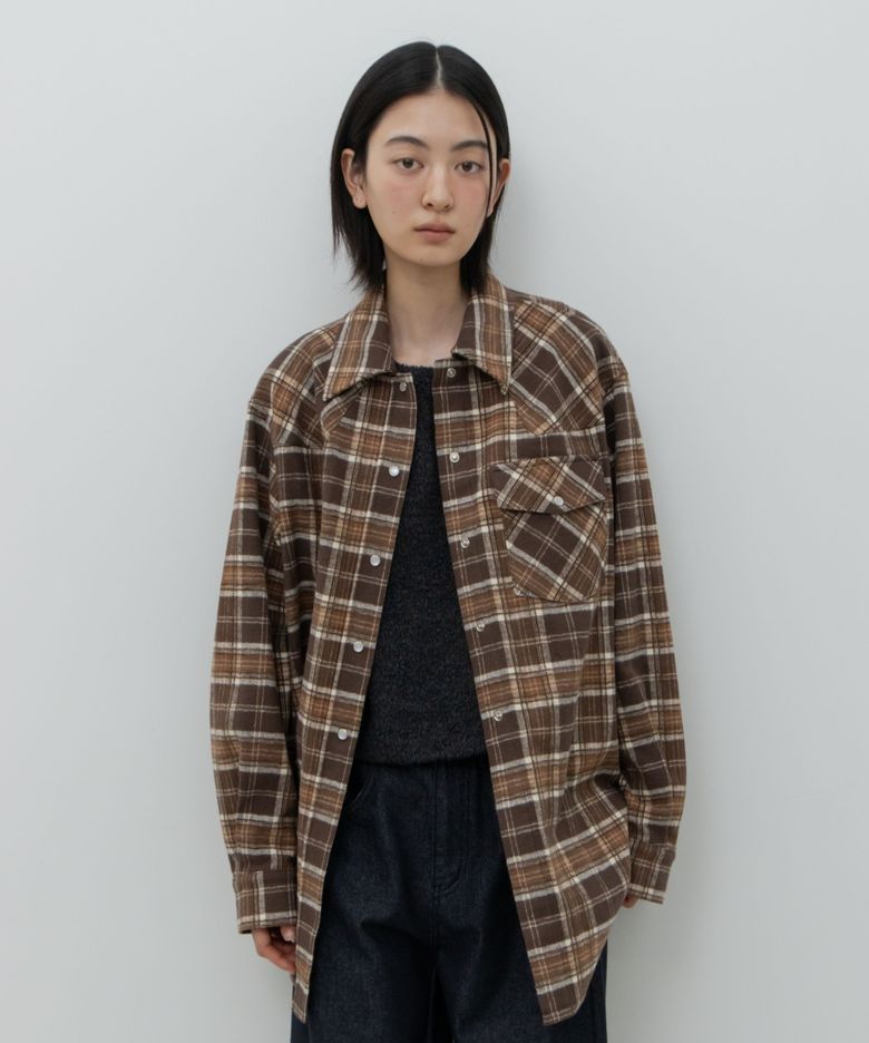 WESTERN CHECK SHIRT / BROWN