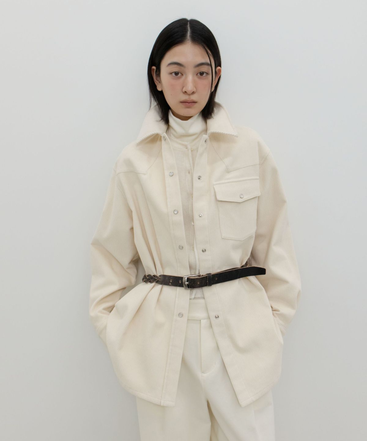 지비에이치 어패럴(GBH APPAREL) WESTERN CORDUROY SHIRT / CREAM